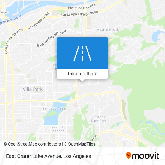 East Crater Lake Avenue map