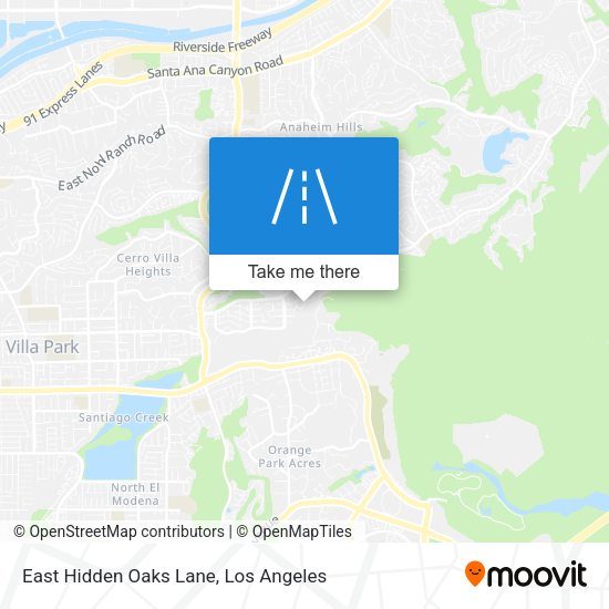 East Hidden Oaks Lane map