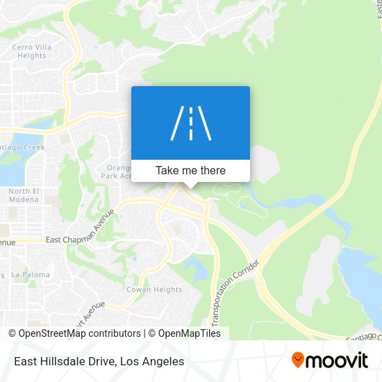 East Hillsdale Drive map