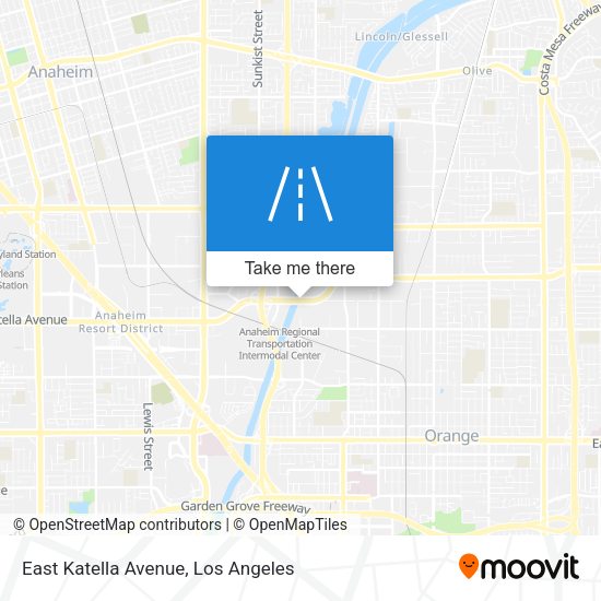 East Katella Avenue map