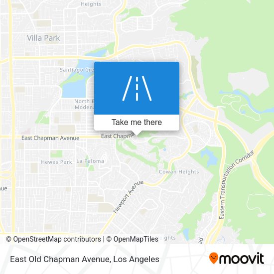 East Old Chapman Avenue map