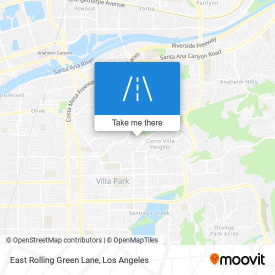 East Rolling Green Lane map