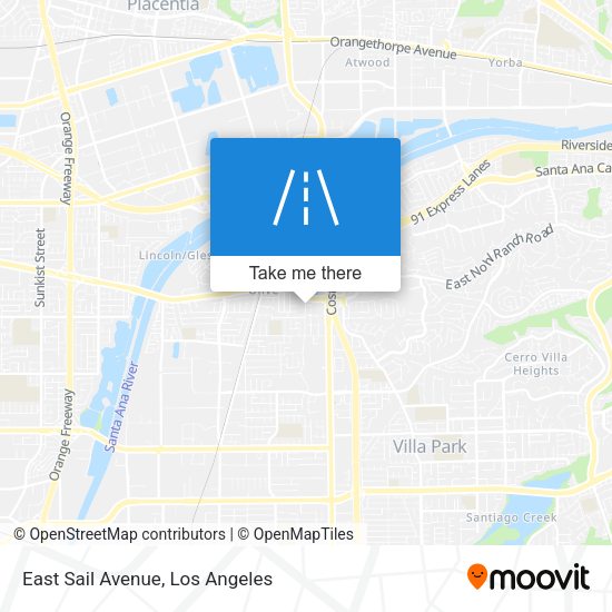 Mapa de East Sail Avenue
