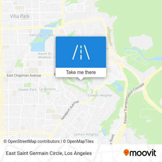 East Saint Germain Circle map