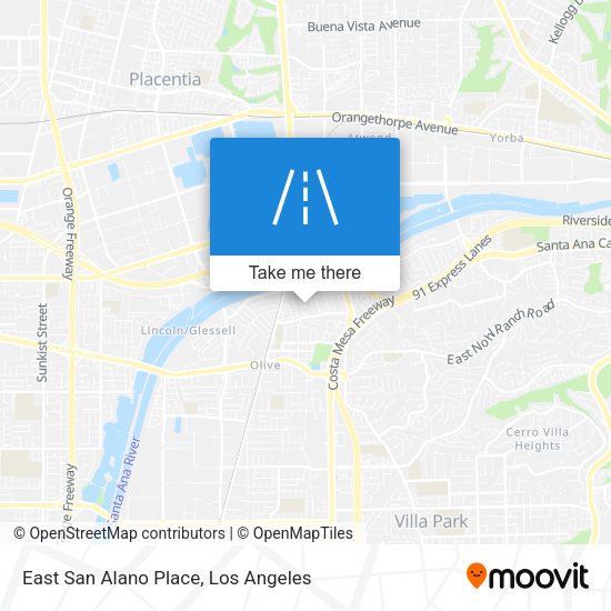 East San Alano Place map