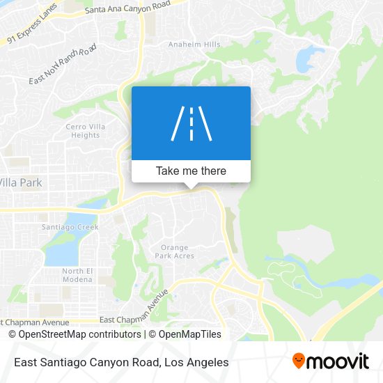 East Santiago Canyon Road map