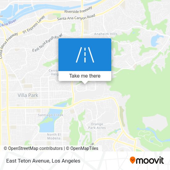 East Teton Avenue map