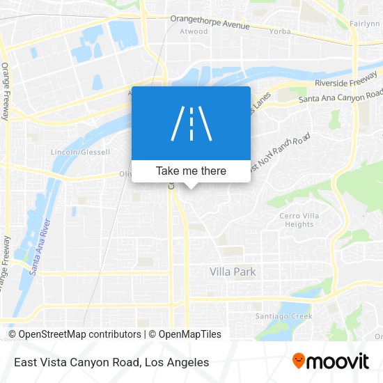 East Vista Canyon Road map