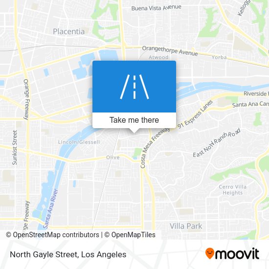 North Gayle Street map