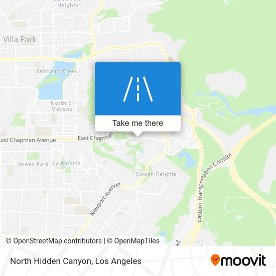 North Hidden Canyon map