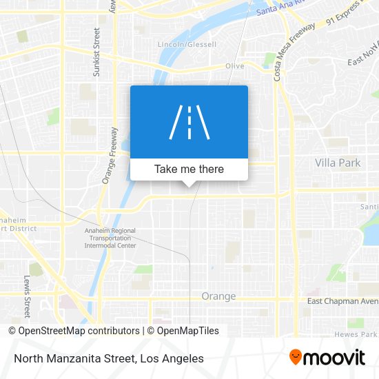 North Manzanita Street map