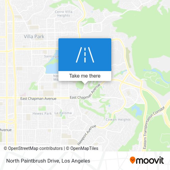 North Paintbrush Drive map