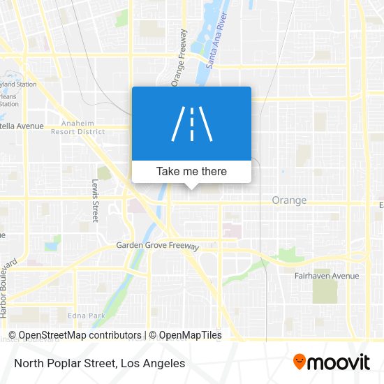 North Poplar Street map