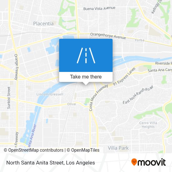 North Santa Anita Street map