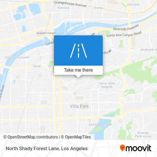 North Shady Forest Lane map