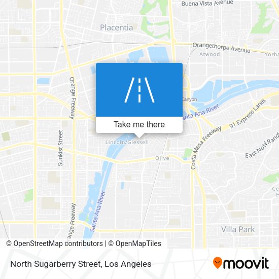 North Sugarberry Street map