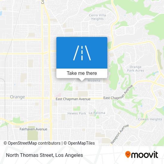 North Thomas Street map