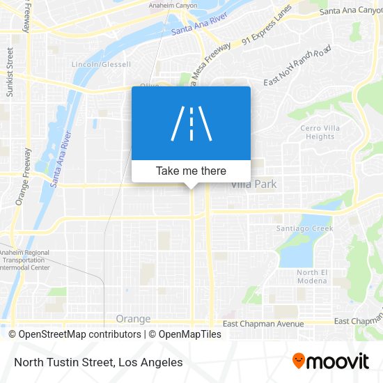 North Tustin Street map
