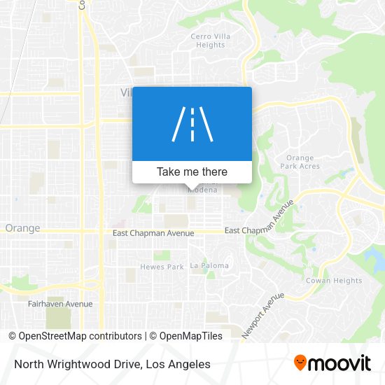 Mapa de North Wrightwood Drive