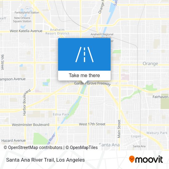 Santa Ana River Trail map
