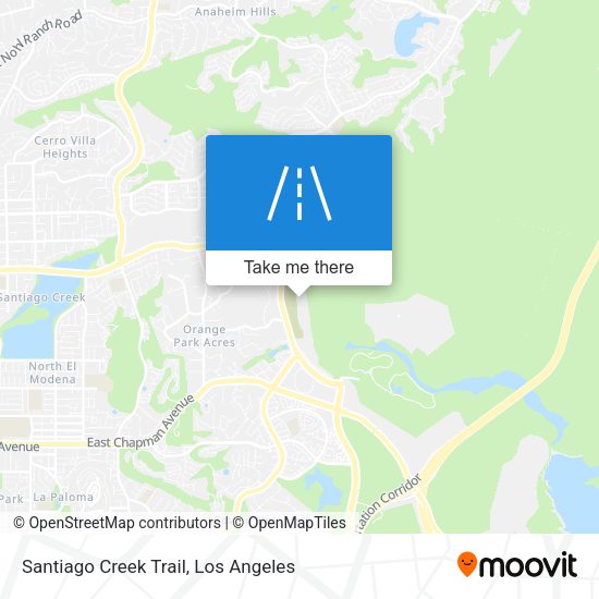 Mapa de Santiago Creek Trail