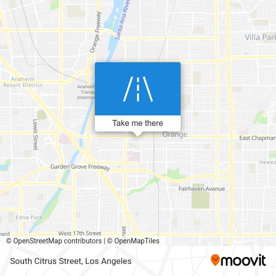 South Citrus Street map