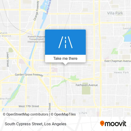 South Cypress Street map