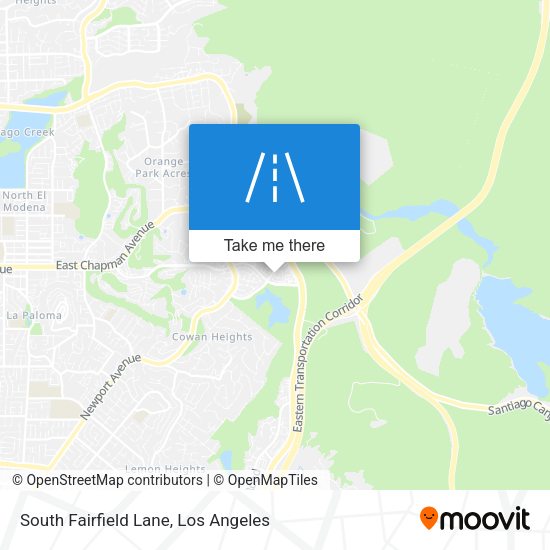 South Fairfield Lane map