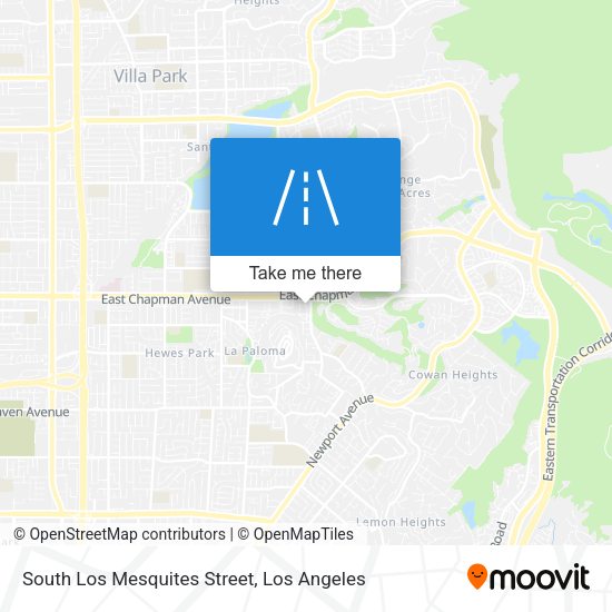 South Los Mesquites Street map