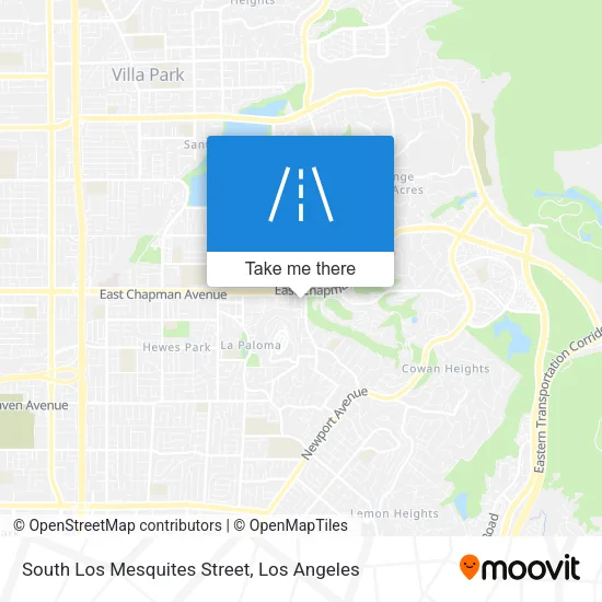 South Los Mesquites Street map