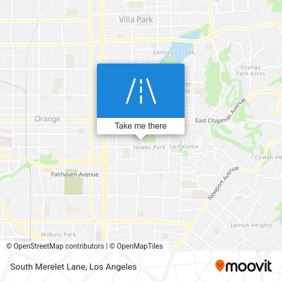 South Merelet Lane map