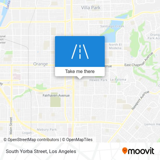 South Yorba Street map