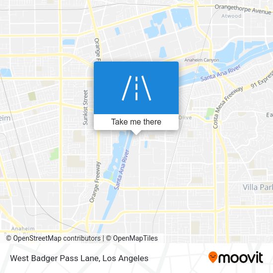 West Badger Pass Lane map