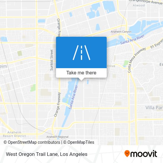 West Oregon Trail Lane map