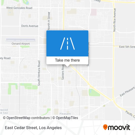 East Cedar Street map