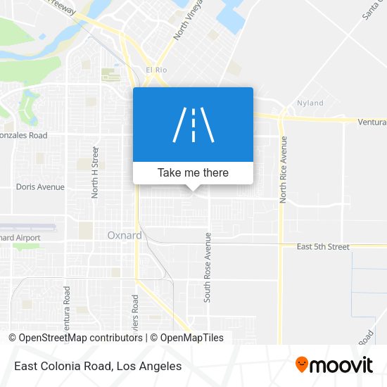 East Colonia Road map