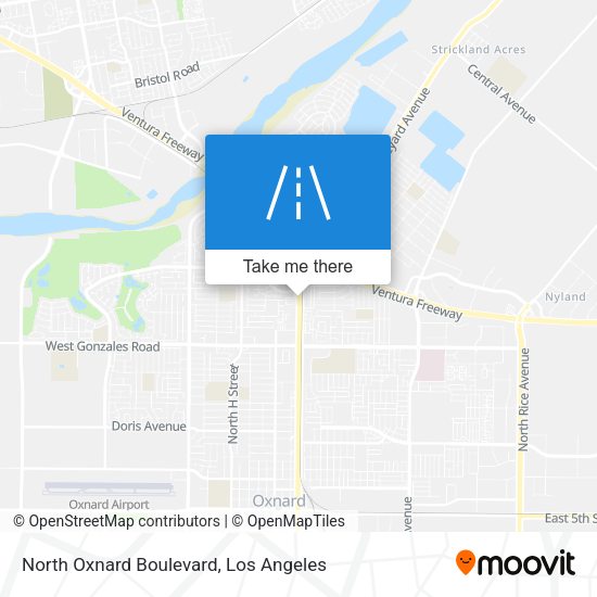 North Oxnard Boulevard map