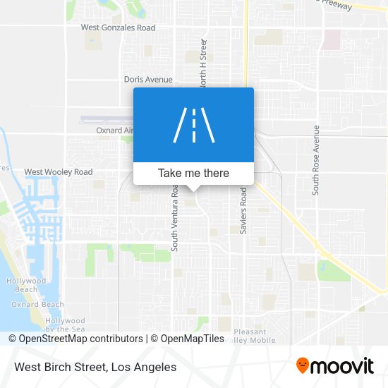 West Birch Street map