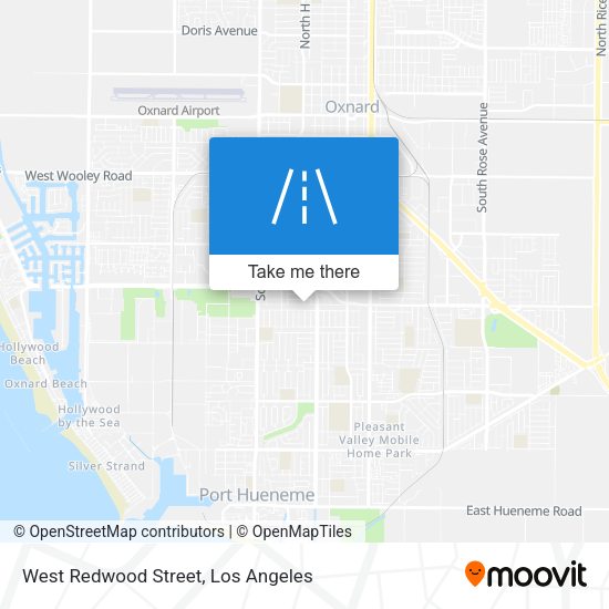 West Redwood Street map