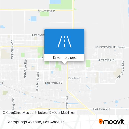 Clearsprings Avenue map