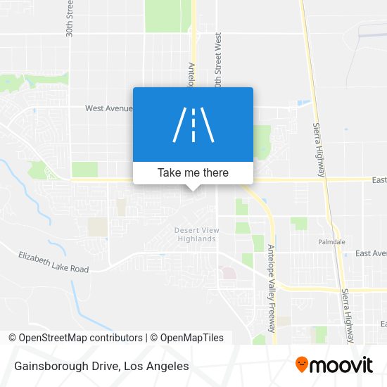 Gainsborough Drive map
