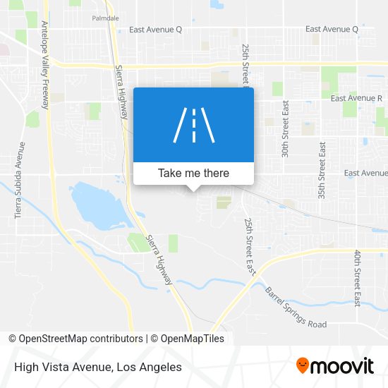 High Vista Avenue map