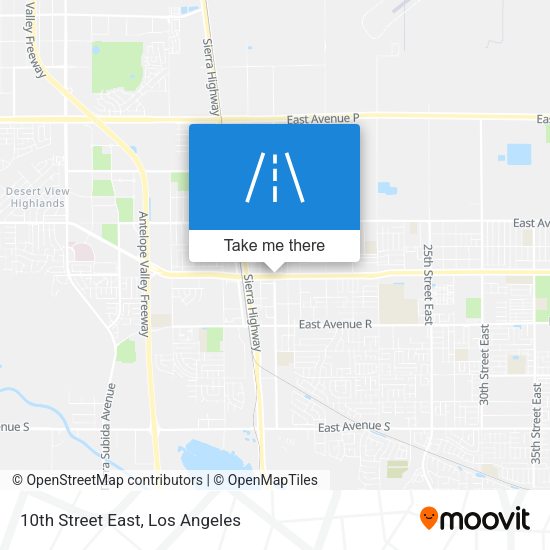 10th Street East map