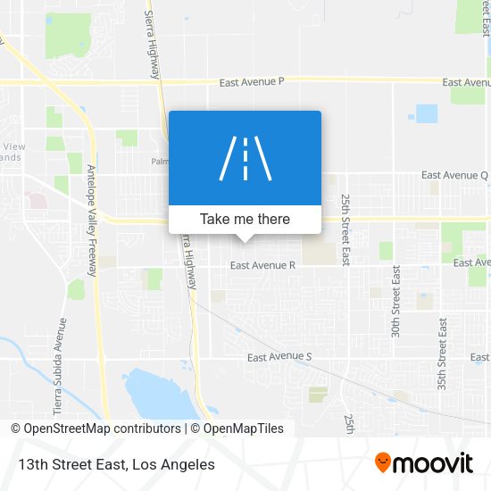 13th Street East map