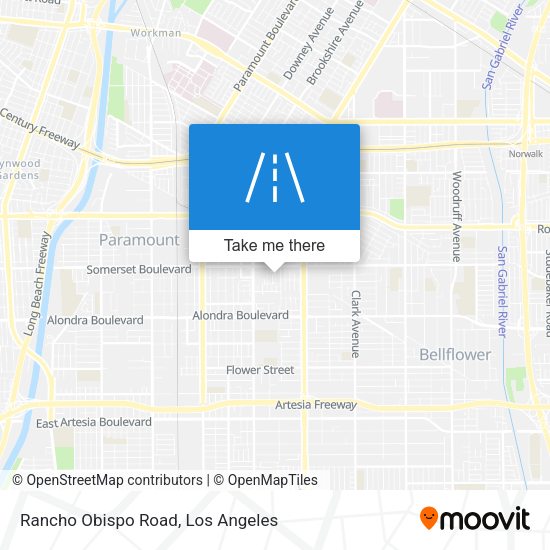 Rancho Obispo Road map