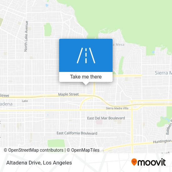 Altadena Drive map