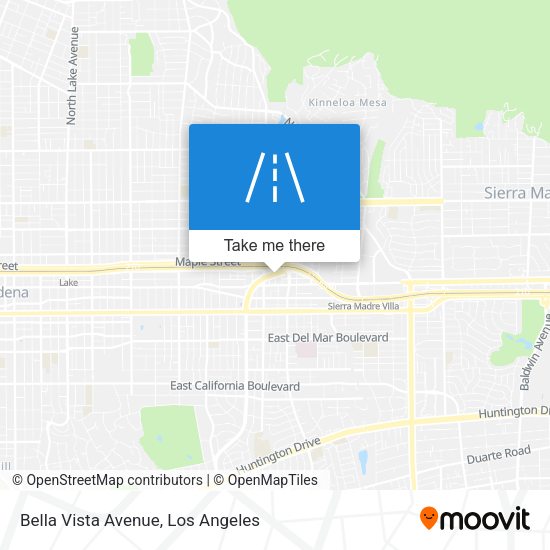 Bella Vista Avenue map
