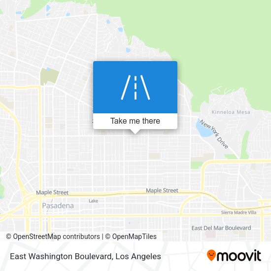 East Washington Boulevard map