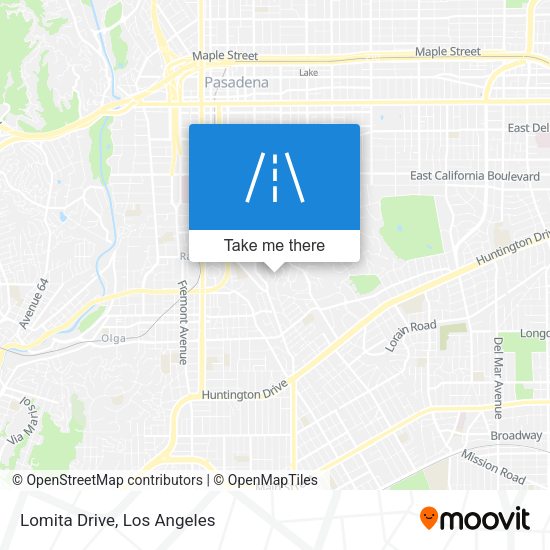 Lomita Drive map