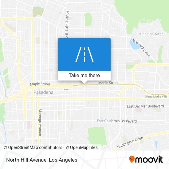 North Hill Avenue map